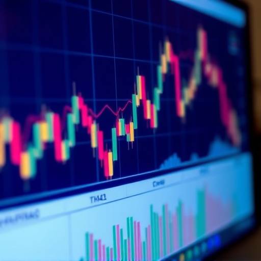 Close-up of a financial chart on a computer screen
