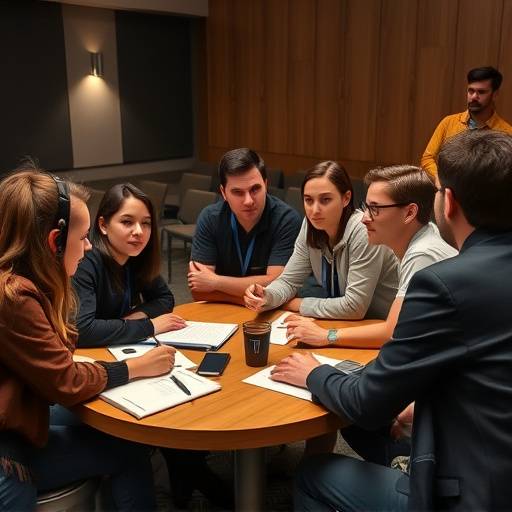 Students participating in a club meeting, discussing ideas